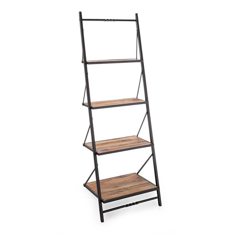 Plow & Hearth 68'' H x 16'' W Iron Ladder Bookcase Wayfair
